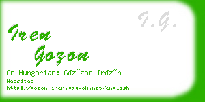 iren gozon business card